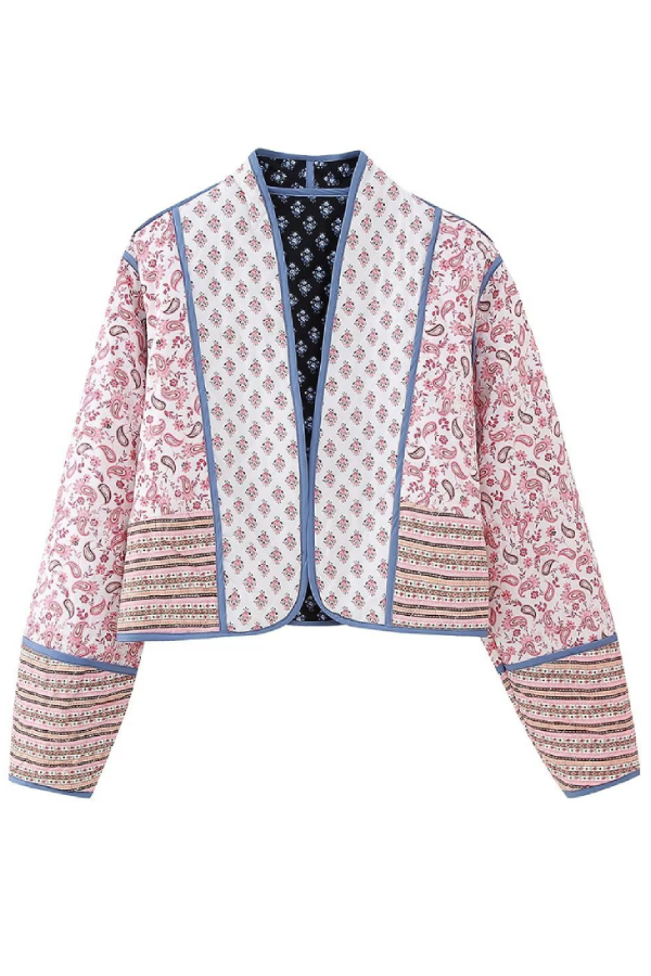 Velina Moda | Reversible Quilted Jacket with Matching Small Cotton Jacket