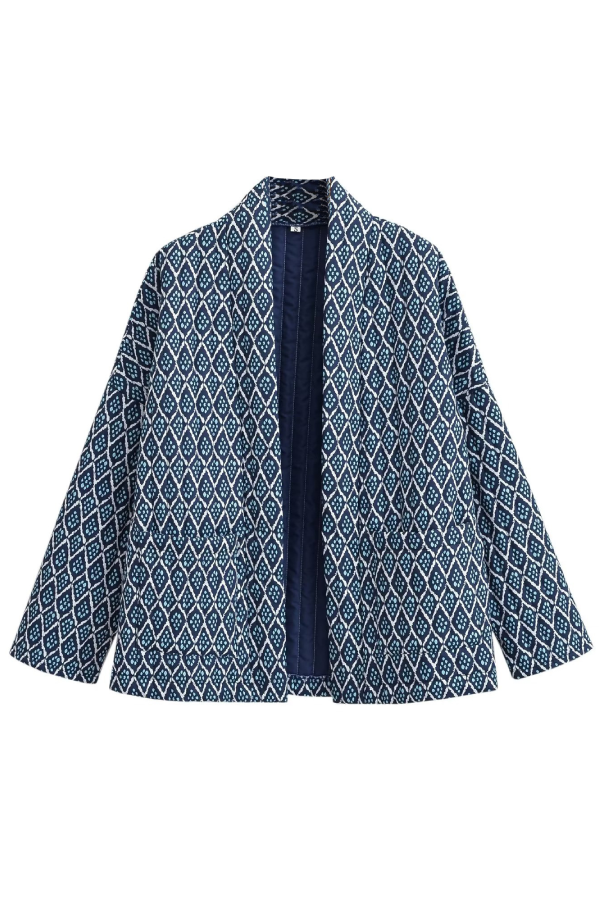 Velina Moda | Print Loose Lightweight Cotton Jacket