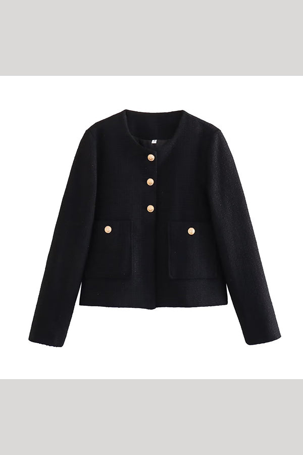 Velina Moda | Color Textured Casual Style Top Jacket