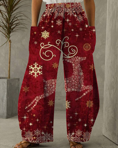 Velina Moda | Christmas Print Leisure Pants