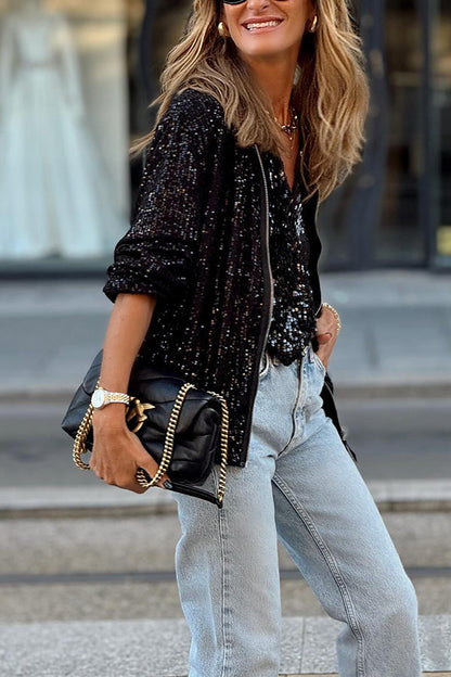 Velina Moda | Fashion Classic Sequin Jacket