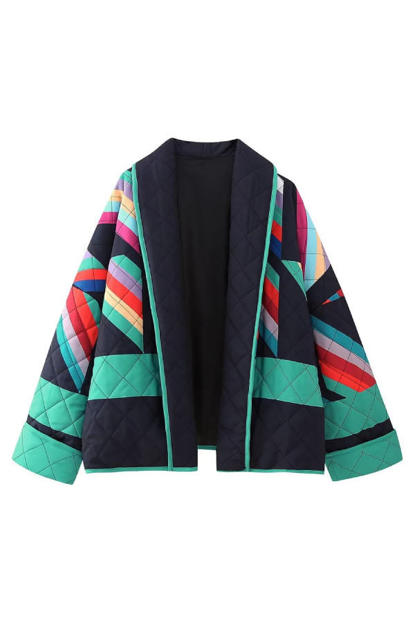 Velina Moda | Printed Patchwork Cotton Jacket