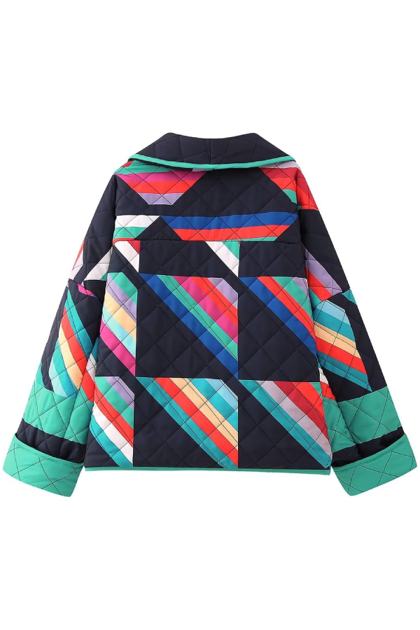 Velina Moda | Printed Patchwork Cotton Jacket
