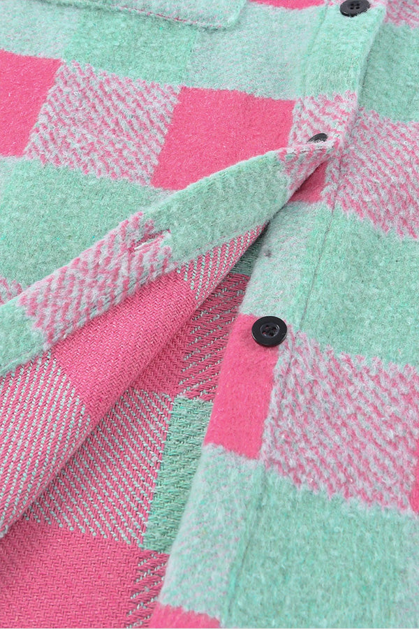 Velina Moda | Check Color Block Casual Oversized Jacket