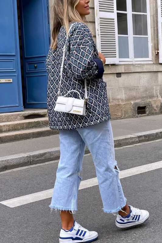 Velina Moda | Print Loose Lightweight Cotton Jacket