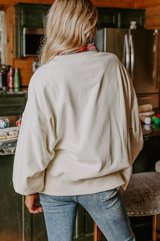 Velina Moda | Santa Claus Sequins Casual Loose Sweatshirt