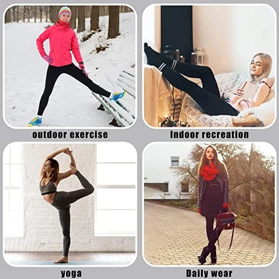 Velina Moda | Women's Winter Pants Fleece - Warm Leggings with Shaping Effect