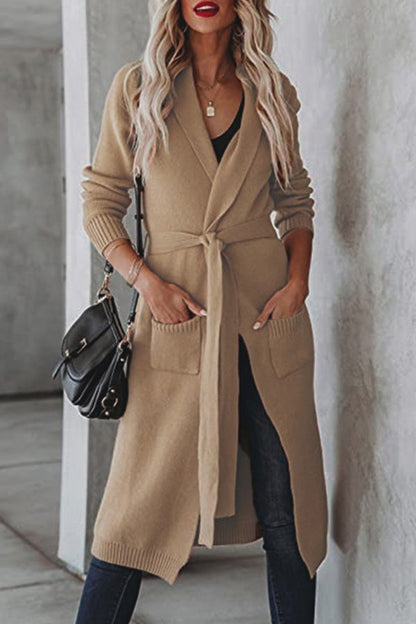 Velina Moda | Tie Lapel Cards Cardigan