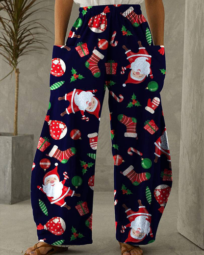 Velina Moda | Christmas Print Leisure Pants