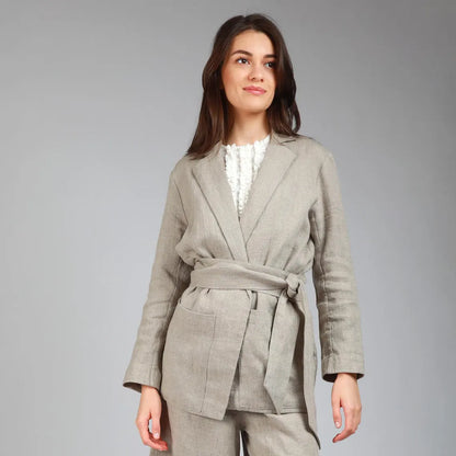 Linen Jacket with Belt