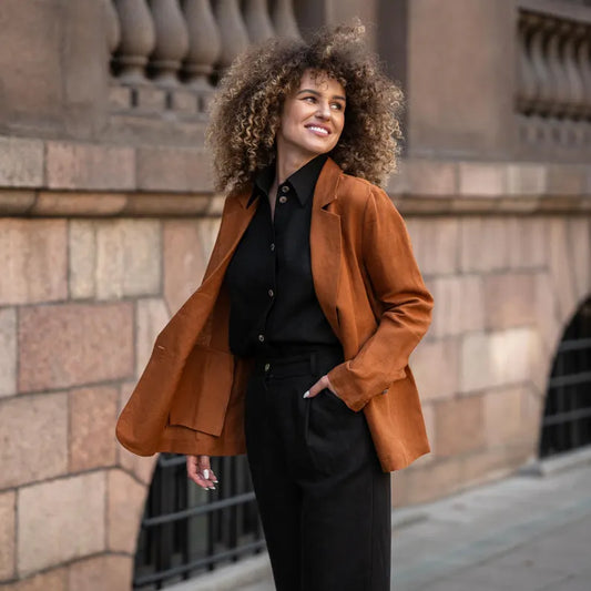 Terracotta Suede Blazer