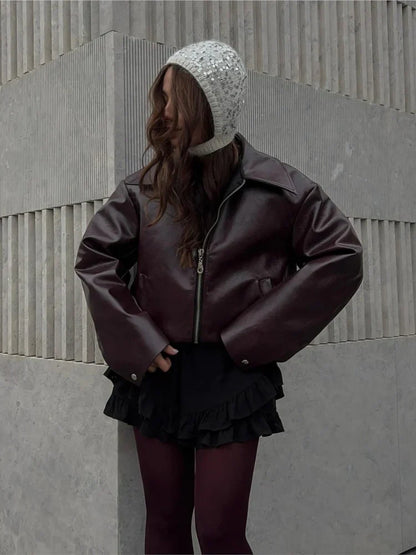 Velina Moda | Sleeve Burgundy Jacket