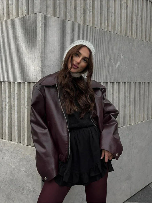 Velina Moda | Sleeve Burgundy Jacket