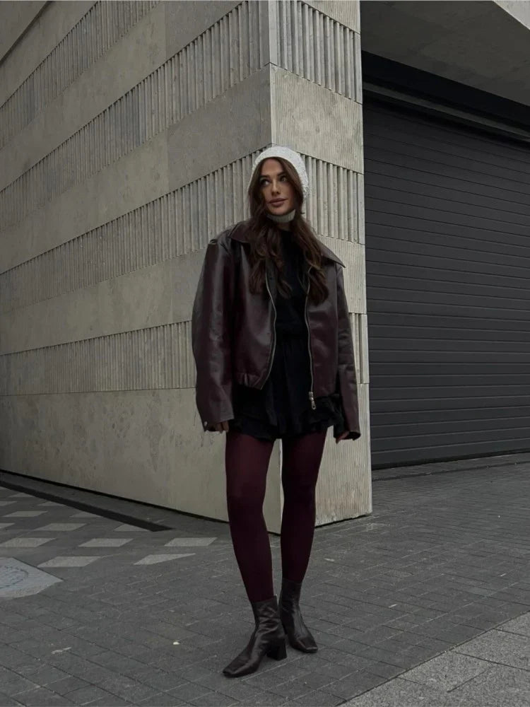 Velina Moda | Sleeve Burgundy Jacket
