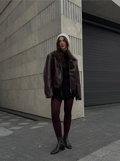 Velina Moda | Sleeve Burgundy Jacket