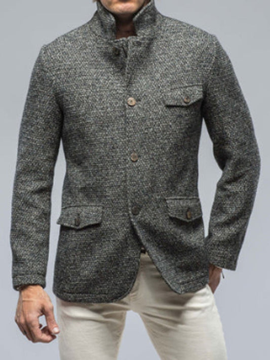 Velina Moda | Pocket Retro Casual Blazer with Zipper - Stylish Comfort