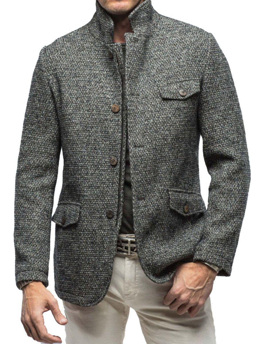 Velina Moda | Pocket Retro Casual Blazer with Zipper - Stylish Comfort