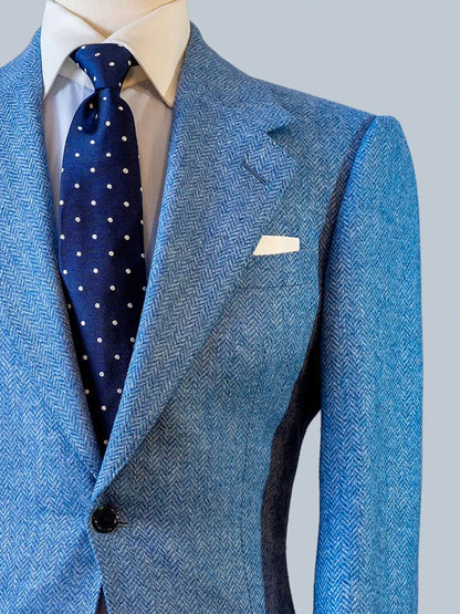 Velina Moda | Vintage Houndstooth Wool Blazer - Timeless Style