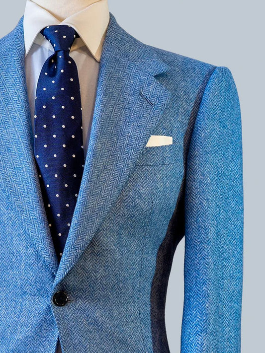 Velina Moda | Vintage Houndstooth Wool Blazer - Timeless Style