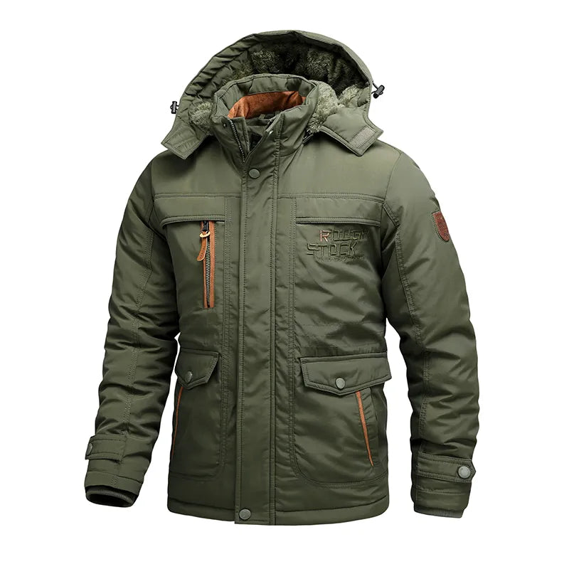 Velina Moda | Men's Winter Jacket Tactical Waterproof with Removable Hood