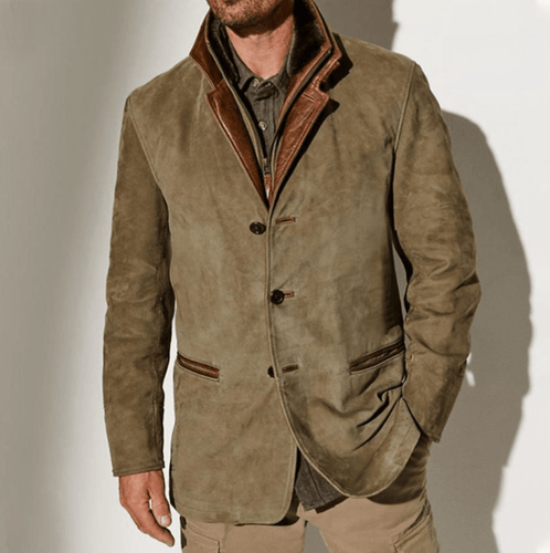 Leandro - Men's suede blazer jacket