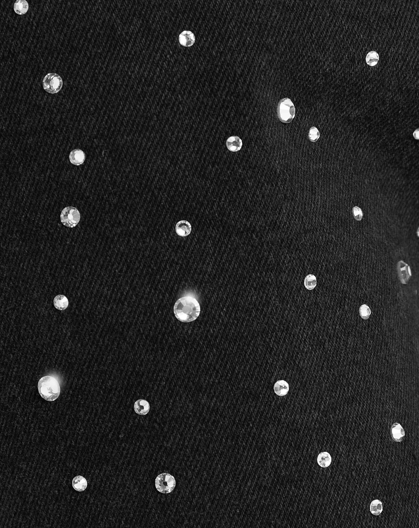Velina Moda | Denim Sparkle Pants with Glitter