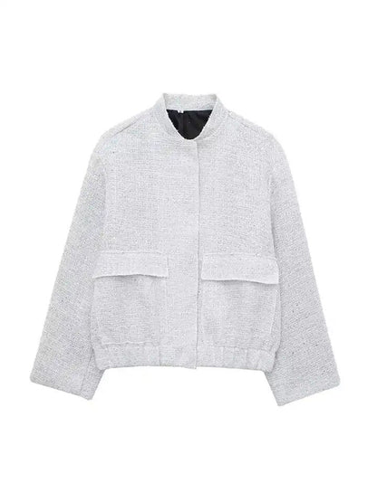 Velina Moda | Glitter Bomber Jacket