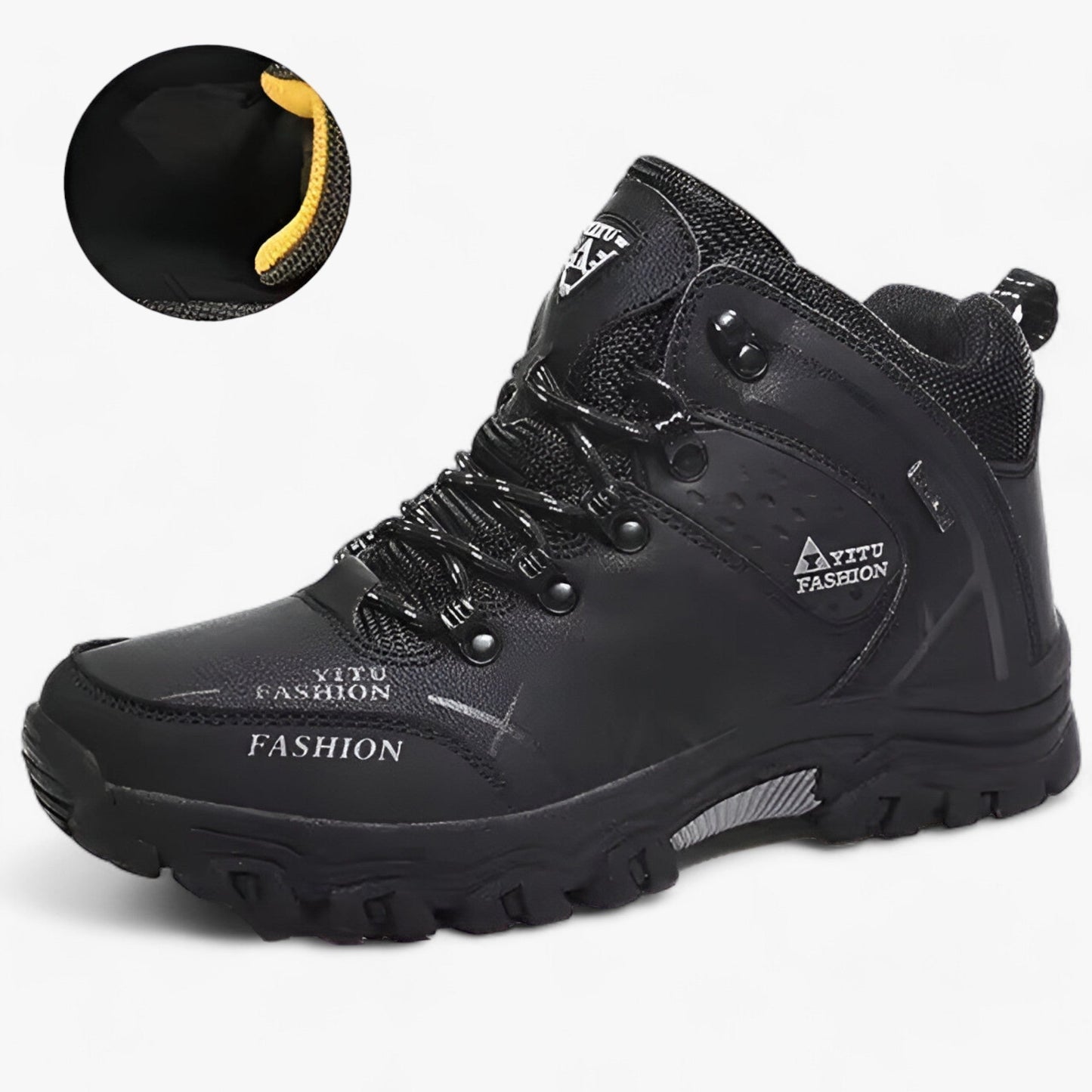 Velina Moda | Leather boots for snow - Ultra warm for winter