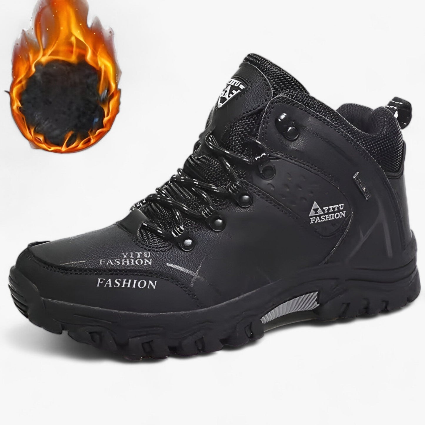 Velina Moda | Leather boots for snow - Ultra warm for winter