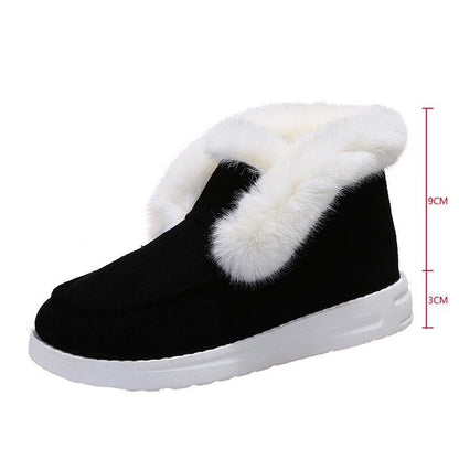 Velina Moda | Winter Moccasins - Suede Slip-On Moccasins with Fur Lining