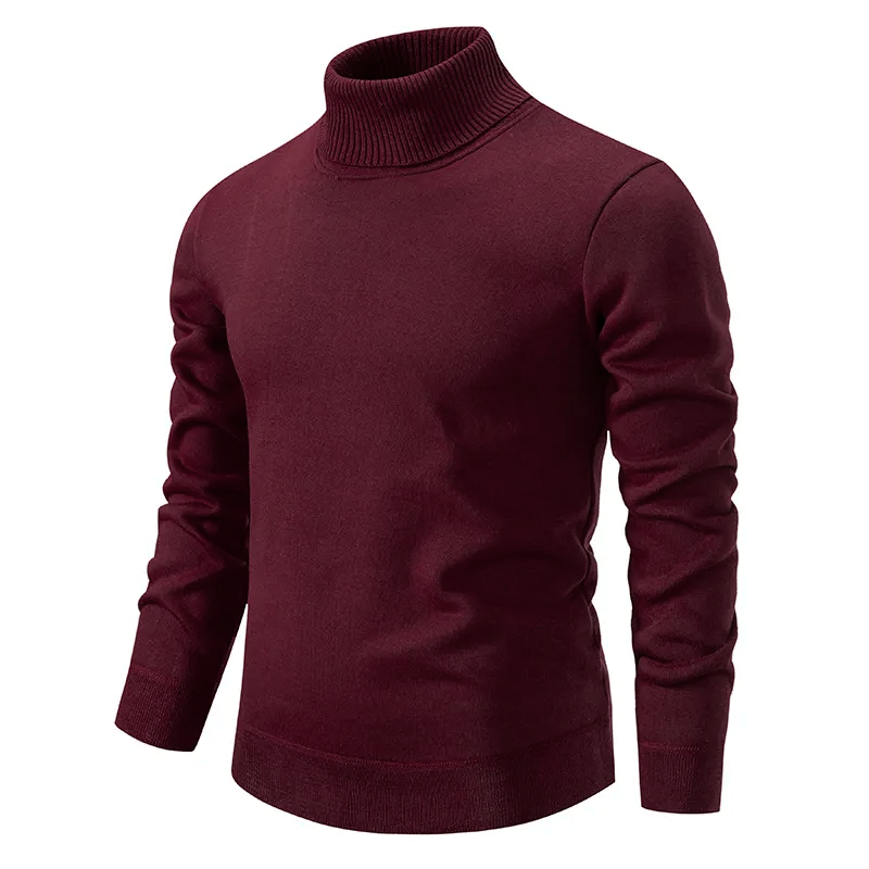 Gabriel - Men's cotton knit sweater with high neck