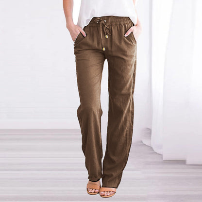 Velina Moda | Lightweight airy leisure pants with elastic waistband