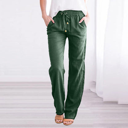 Velina Moda | Lightweight airy leisure pants with elastic waistband
