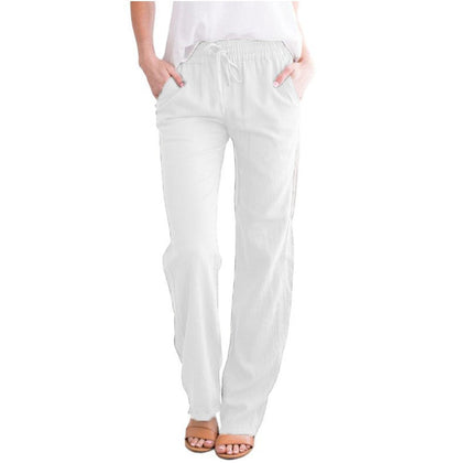 Velina Moda | Lightweight airy leisure pants with elastic waistband