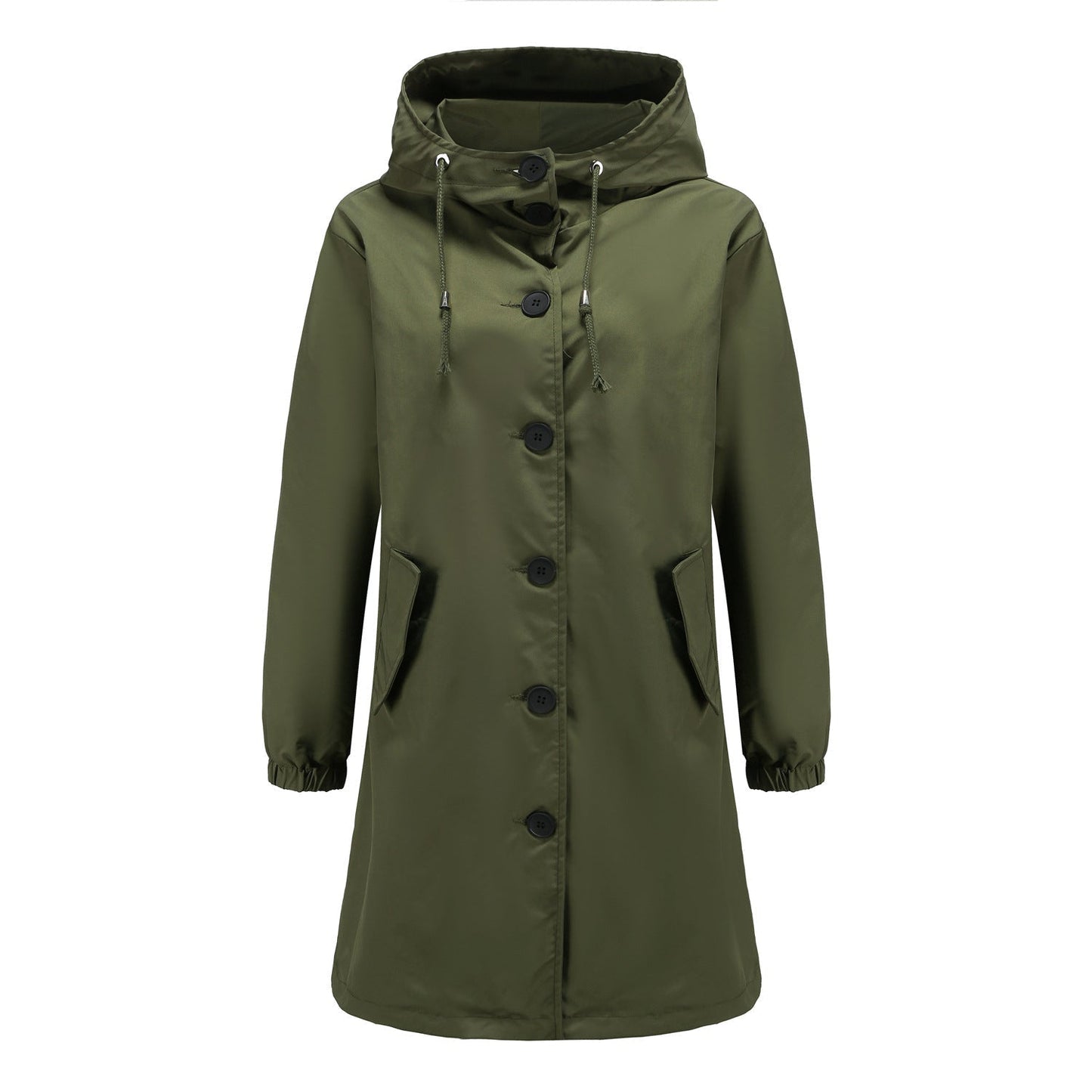 Carla - Long hooded raincoat for women