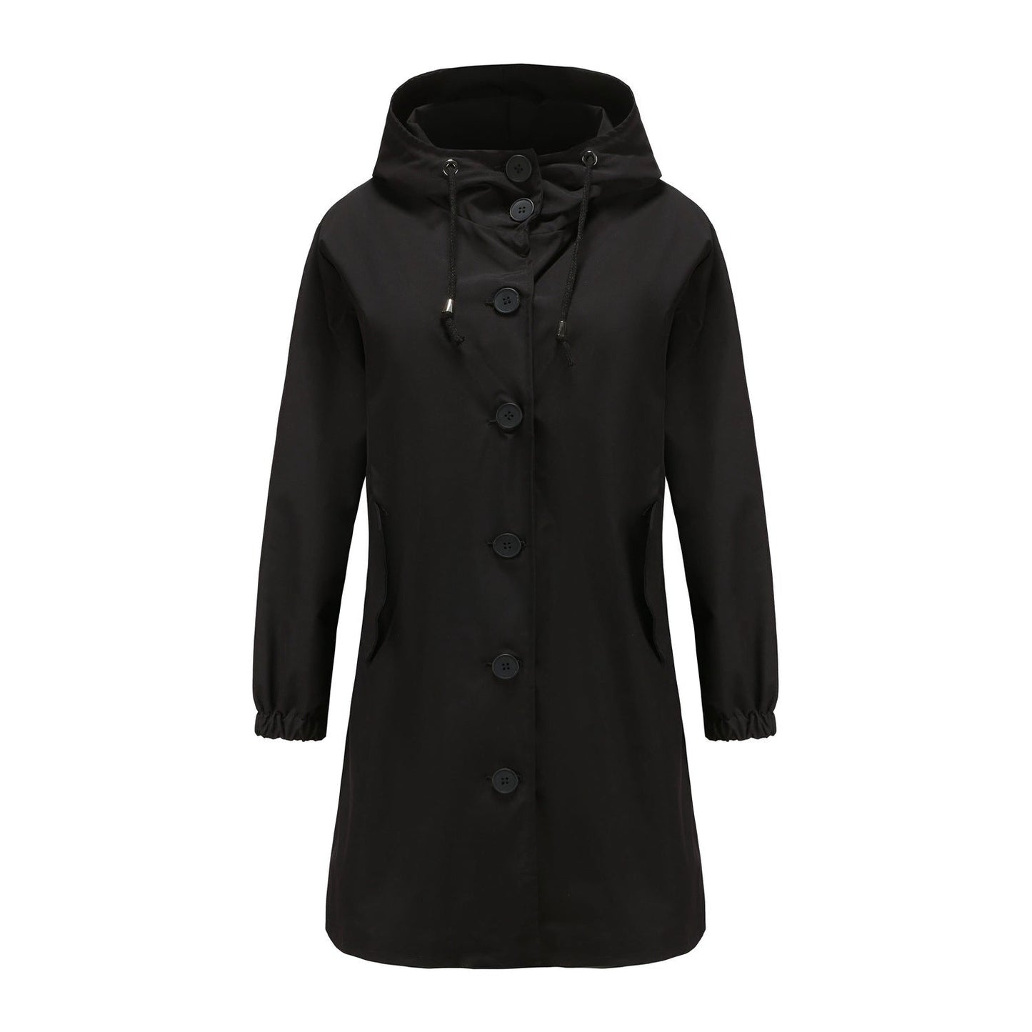 Carla - Long hooded raincoat for women