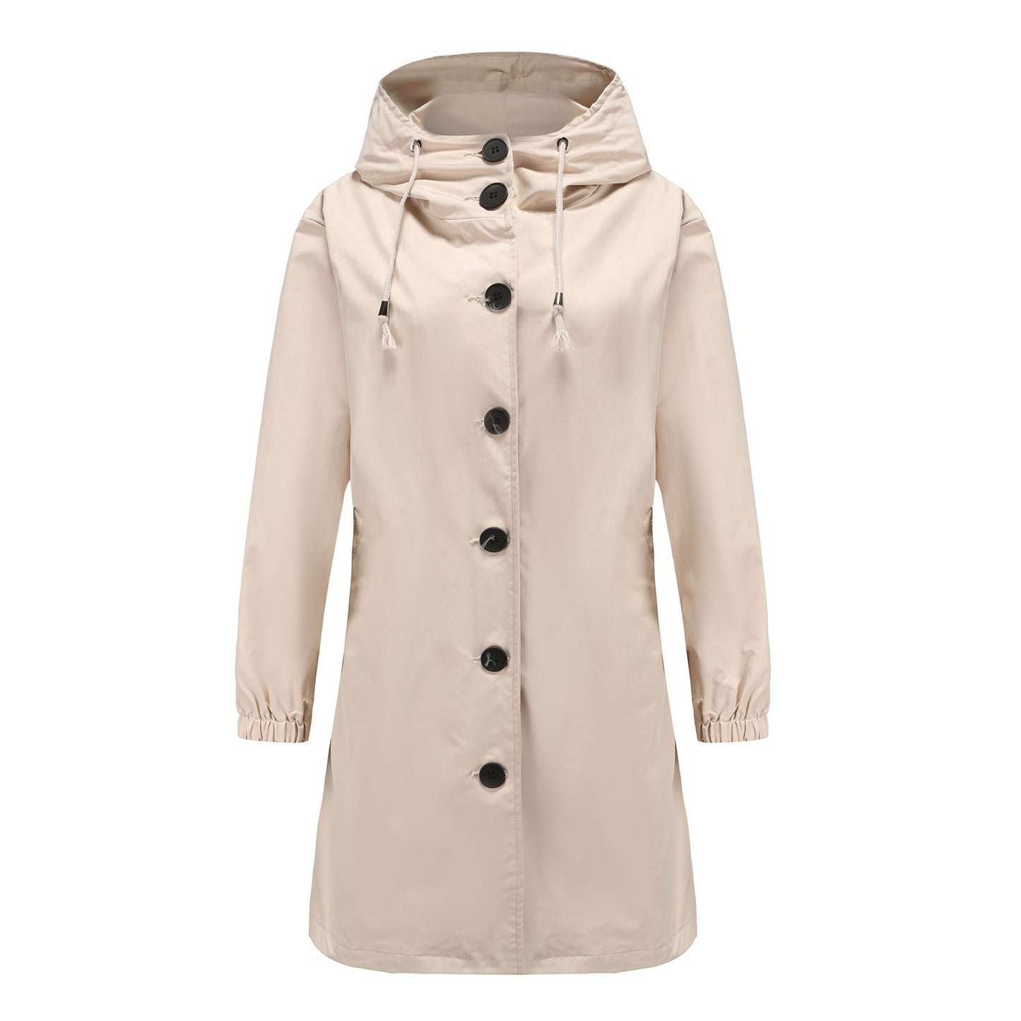 Carla - Long hooded raincoat for women