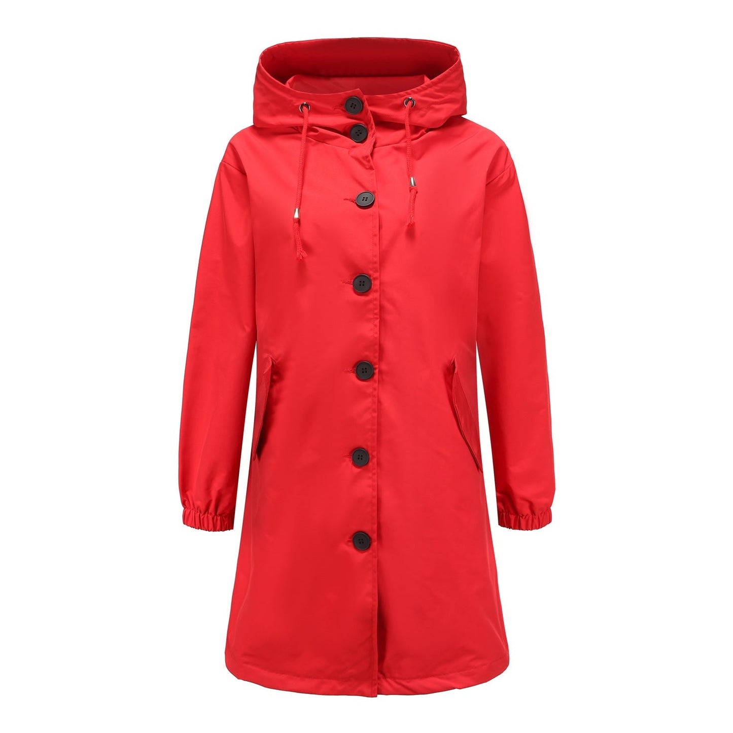 Carla - Long hooded raincoat for women