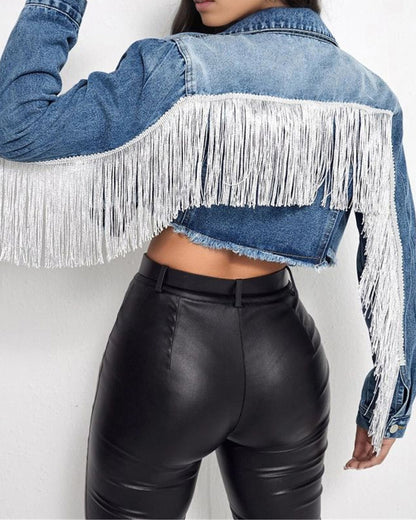 Velina Moda | Ripped Denim Jacket